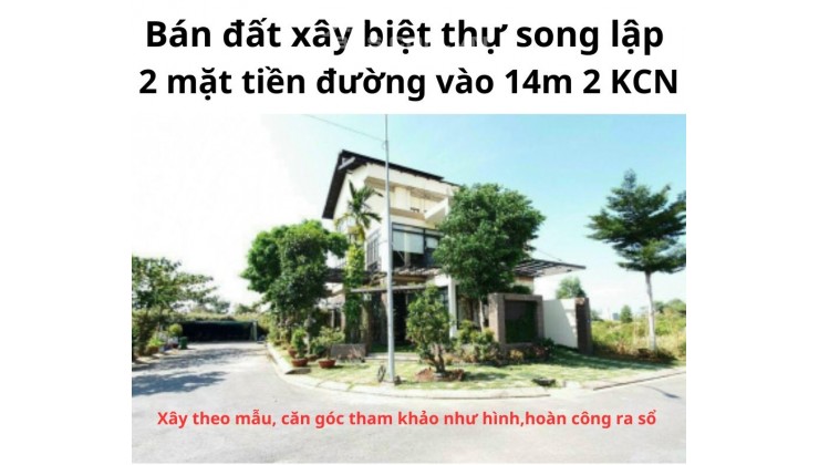 Bán đất 2 trước mặt xây khu biệt thự độc lập khu dân sinh sống bộ công an 2 khu CN cực tiềm lực